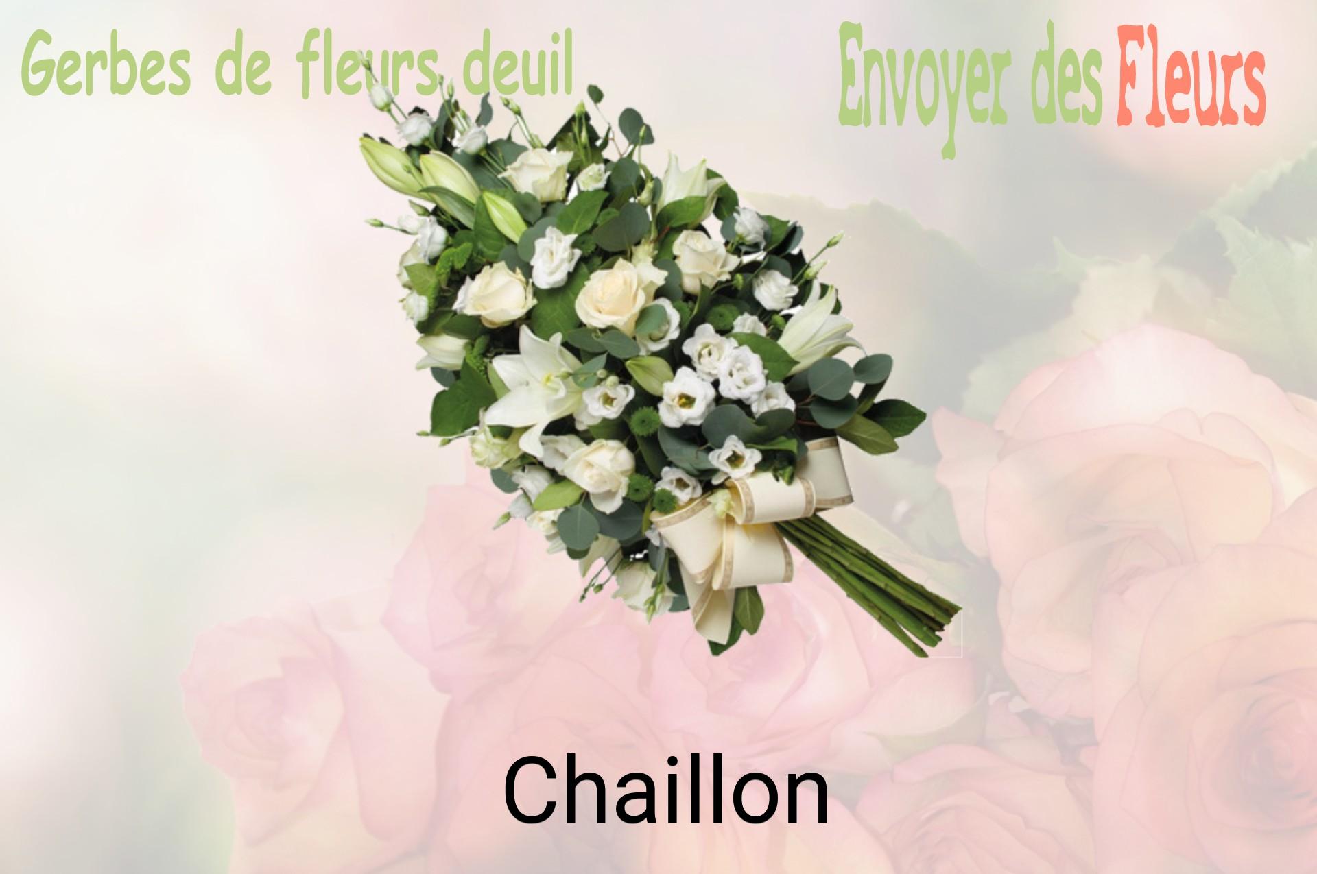 Gerbe de fleurs de deuil livrée à Chaillon